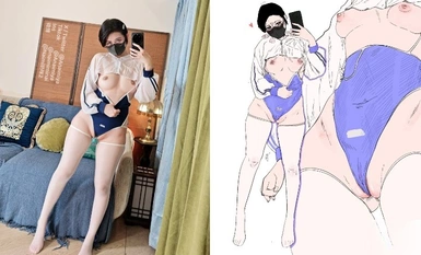 Do you like me wearing a swimsuit? Dead water is coming ~